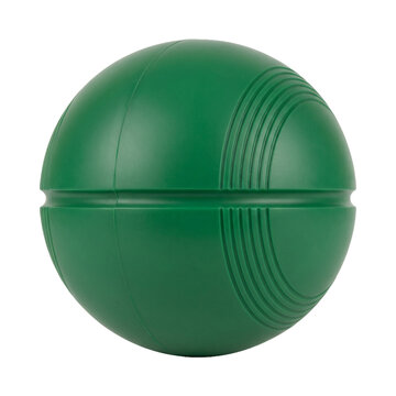 Green bocce ball for sports, isolated on transparent background