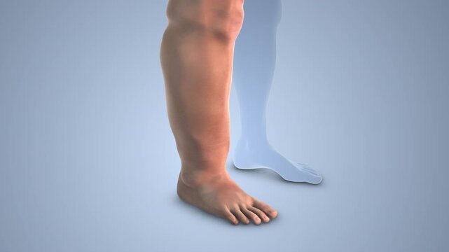Lower Leg Swelling Caused by Lymphedema