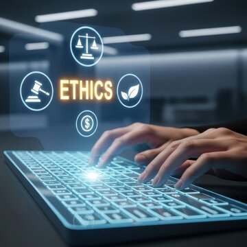 Responsible Digital Business Concept Representing Ethical Principles Technology Governance and Sustainable Corporate Practices in the Modern Economy