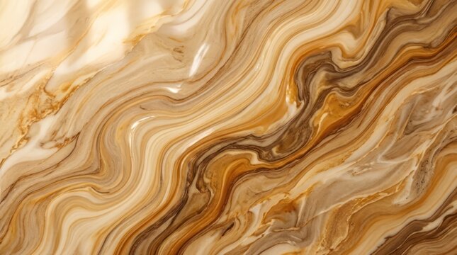 Marble texture background in warm gold and cream swirls, abstract pattern