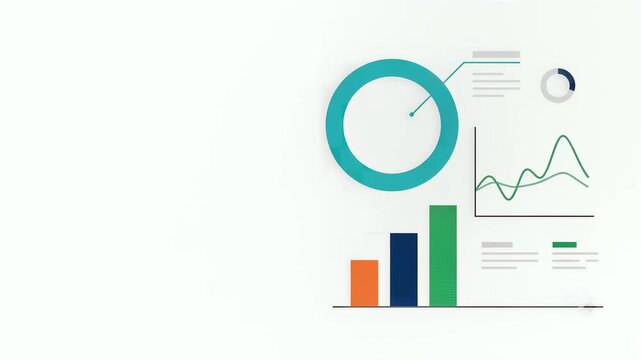 Animated Financial Dashboard with Dynamic Bar and Line Charts Data Visualization