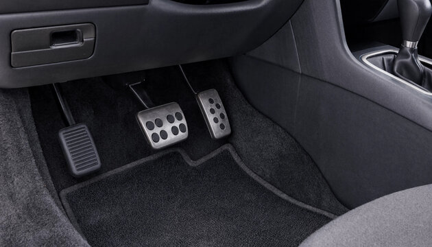 Professional Educational Concept Illustration and Equipment for Dual-Control Pedal System Auto Driver License Test Preparation Course