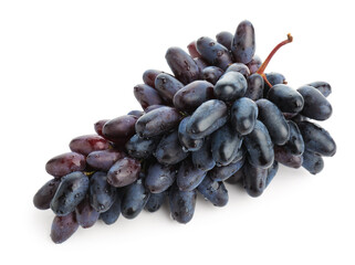 Fototapeta premium Bunch of fresh ripe grapes isolated on white