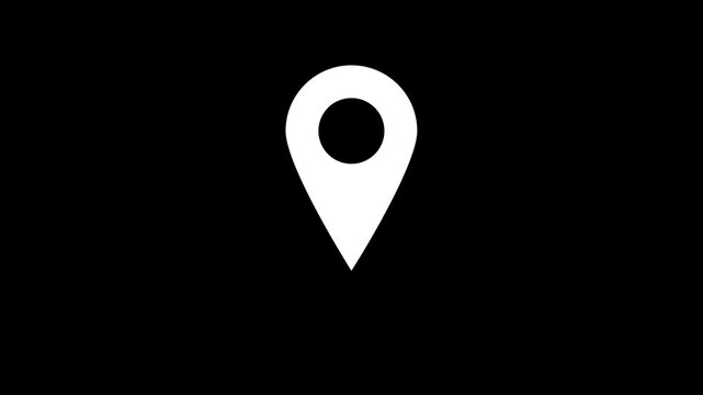 Map pointer icon set with pin symbols for navigation and location 4k video