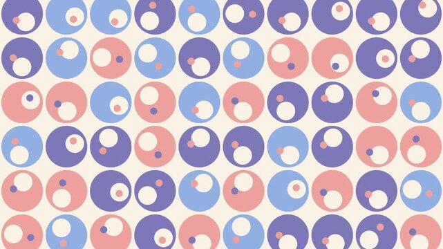 Orbiting Circles Inside Circles - Pastel Geometric Seamless Loop
