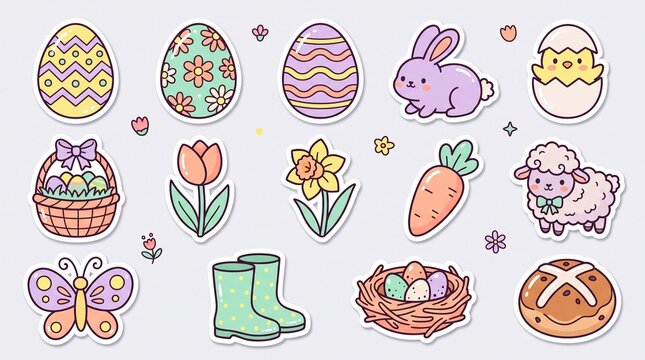 set of easter eggs