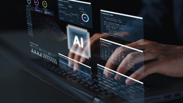 An AI workflow links information intake with budgeting, reconciliation and scheduled tasks, connecting multimodal processing to practical financial operations.