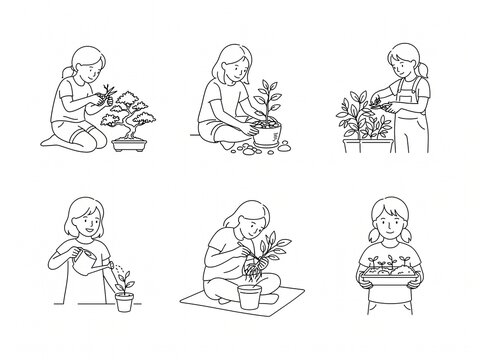 Elegant Women&rsquo;s Line Art Icon
