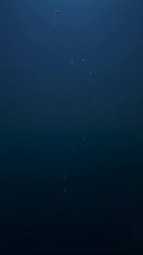 Deep Blue Ocean Water Surface with Sunlight Rays, Underwater Sea Background, Dark Marine Texture and Natural Waves for Diving and Aquatic Nature Concepts