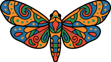 Obraz premium Colorful butterfly with intricate patterns