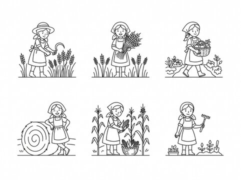 Elegant Women&rsquo;s Line Art Icon