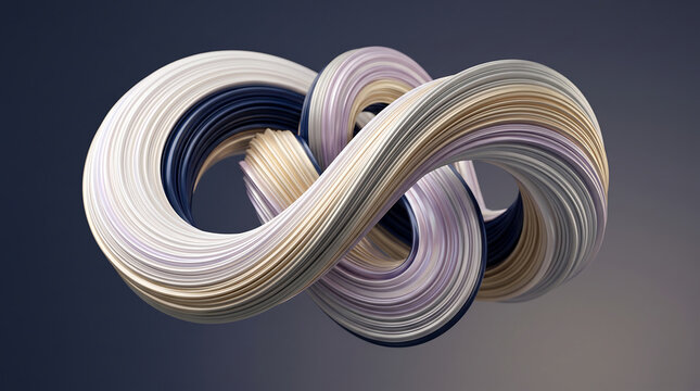 Futuristic Abstract 3D Sculptures with Flowing Curves and Elegant Geometric Forms