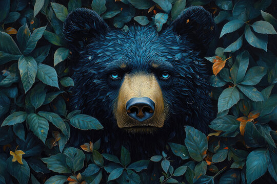 Through Tangled Green Shadows, the Bear Moves Unseen