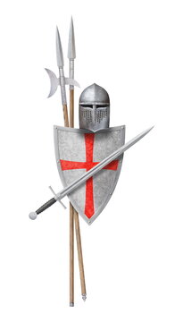 knight's armor isolated on white