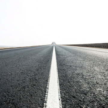 Empty straight endless asphalt highway road speed transportation moving forward perspective walkway