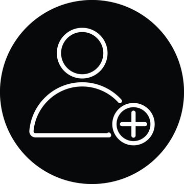 User add icon. register new account symbols. profile person icons with plus sign Vector illustration