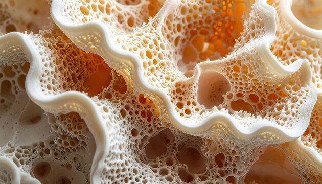 Porous coral specimen showing organic marine texture