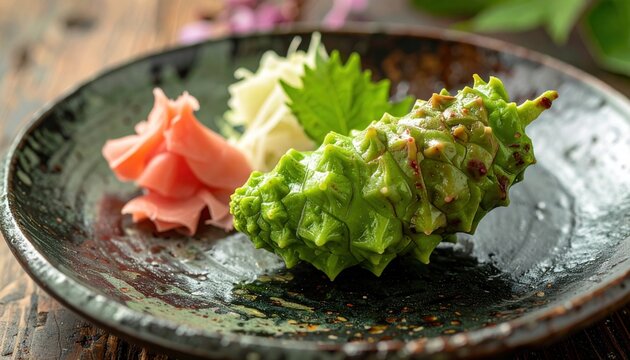 Wasabi ingredient for sushi and Japanese cuisine