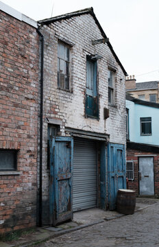Old Industrial Brick Warehouse Workshop Facade