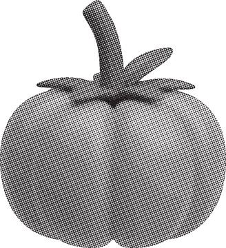 Stippled dot art pumpkin vegetable vector