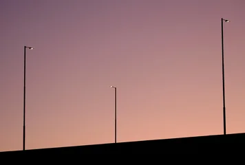 Minimalist Streetlights Against Twilight Sky © Mr Doomits