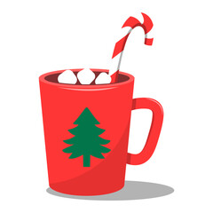 Obraz premium Christmas Chocolate Eggnog Drinks