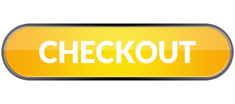 Stylish Yellow Checkout Button Glossy Finish PNG &ndash; Proceed to Secure Checkout Call to Action for Shopping Cart and Order Summary Pages