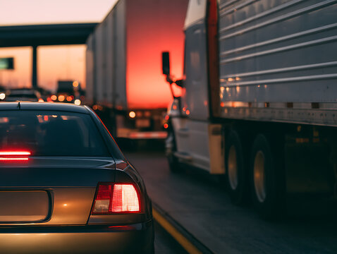 Long queue forms at border checkpoint during peak travel season