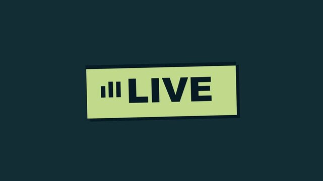 Live broadcast indicator symbol with signal bars