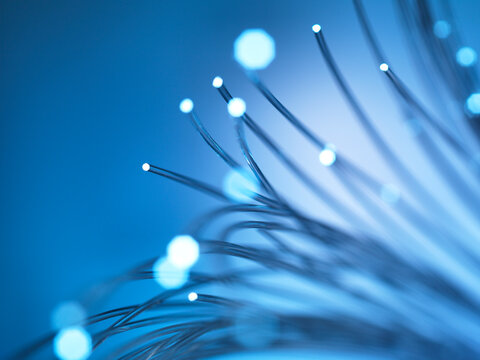 Blue fibre optics