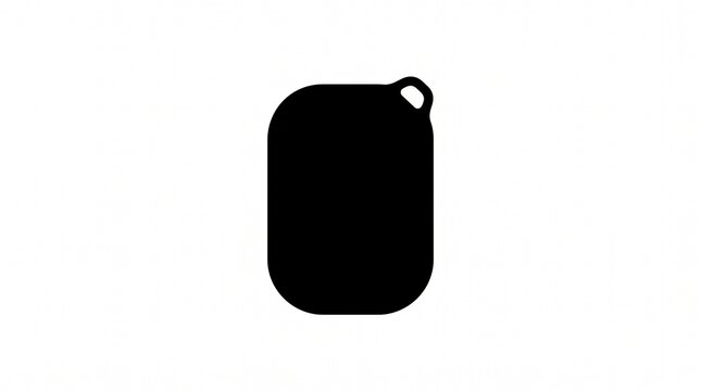 Black minimalist silhouette of a wireless earbud charging case with wireless ear