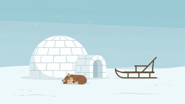 Dog Ear Twitching by Igloo, Winter Animation