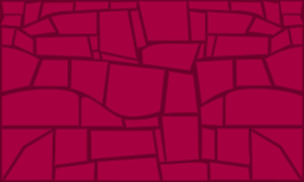 Abstract geometric crimson mosaic pattern background vector with irregular block shapes