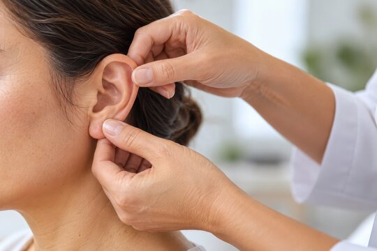auricular wellness application in a bright treatment room