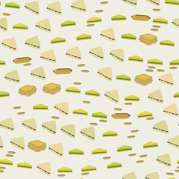 Sandwiches and Hot Dogs Pattern
