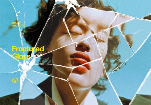 Fractured Glass Photo Effect for Poster and Social Media Design