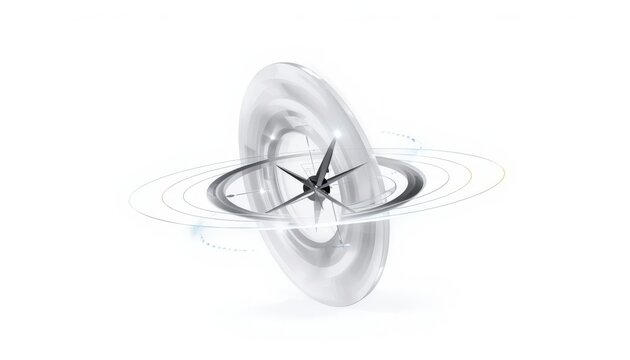 "Futuristic Gyroscope Abstract Design"