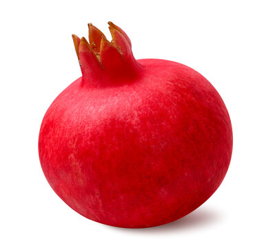Ripe pomegranate fruit on a white background. Isolated