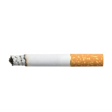 Burning cigarette with filter