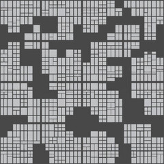 Fototapeta premium Abstract seamless architectural pattern with building facade modules