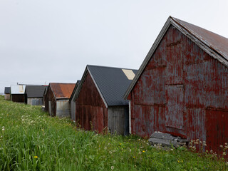 red barn in the field © Janko