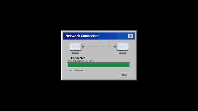 Classic Network Connection Progress Alpha Channel 4K Animation