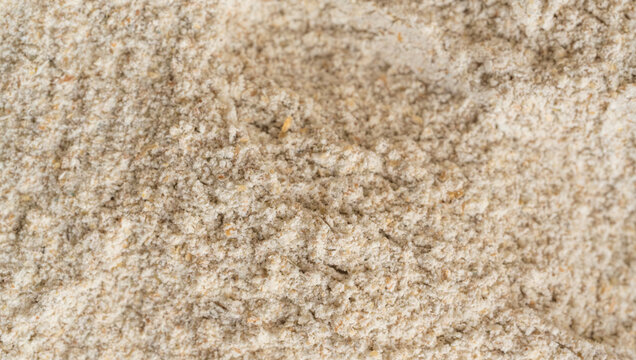 Wheat flour powder textured background, spelt grain dust pattern