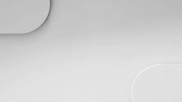 Minimalist Gray and White Abstract Background with Rounded Geometric Shapes and Soft Shadow Depth