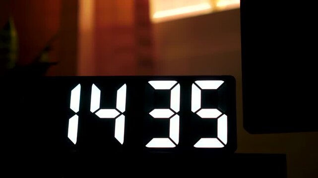 Digital clock in the office.