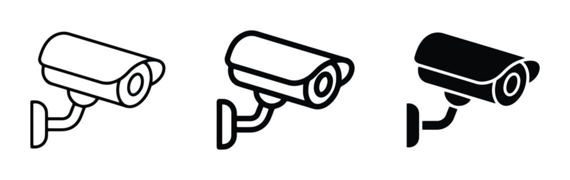 Security camera icons for logo or signage