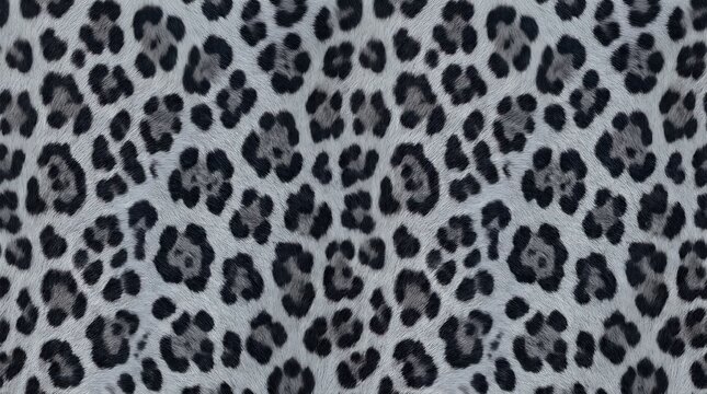 seamless leopard pattern with deep charcoal black and smoky gray color