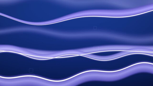 Wavy lines undulate across a dark blue background showcasing a fluid motion sequence undulation sequence abstract