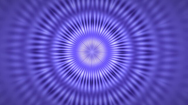 Radiating light pulses outward from a central point in a dark blue space radiance luminescence glow
