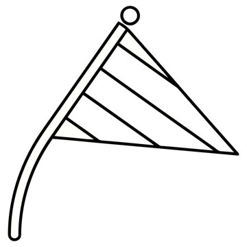 Outline of a flag on a pole